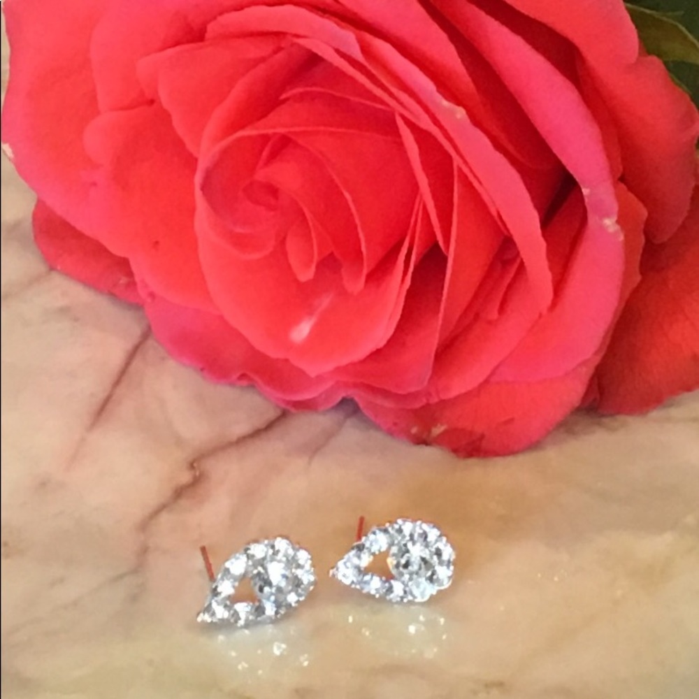 Darling Rhinestone Teardrop Earrings